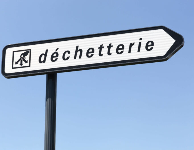 Panneau de déchetterie