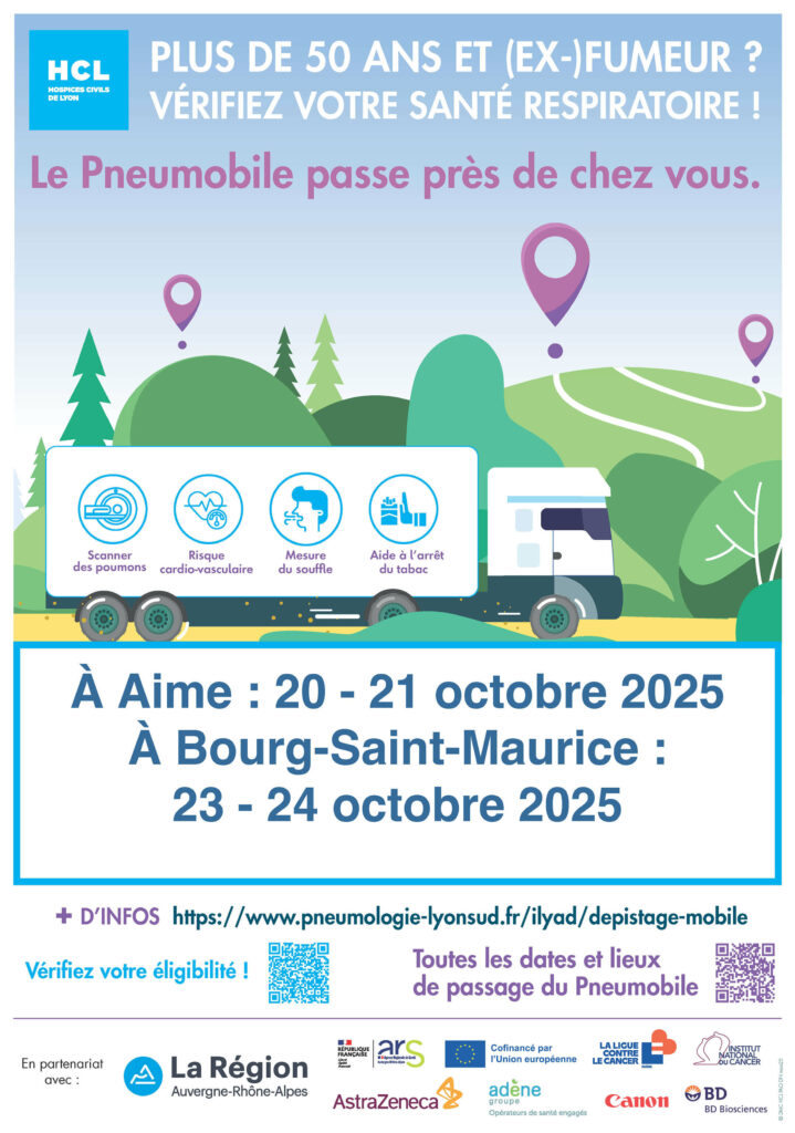 Affiche pneumobile dépistage cancer poumon